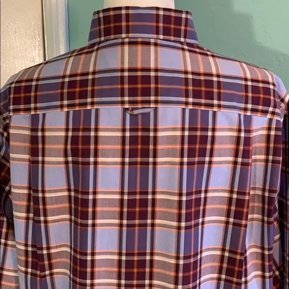 Men’s Plaid Shirt - Red/Blue - Picture 5 of 5